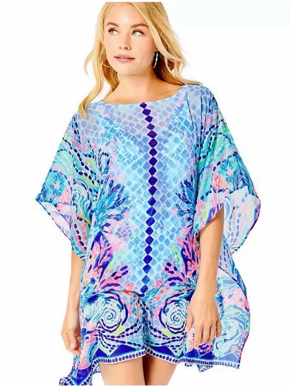 Lilly Pulitzer Alvaro Swim Coverup Multi Hidden Treasure Engine Sm/Med